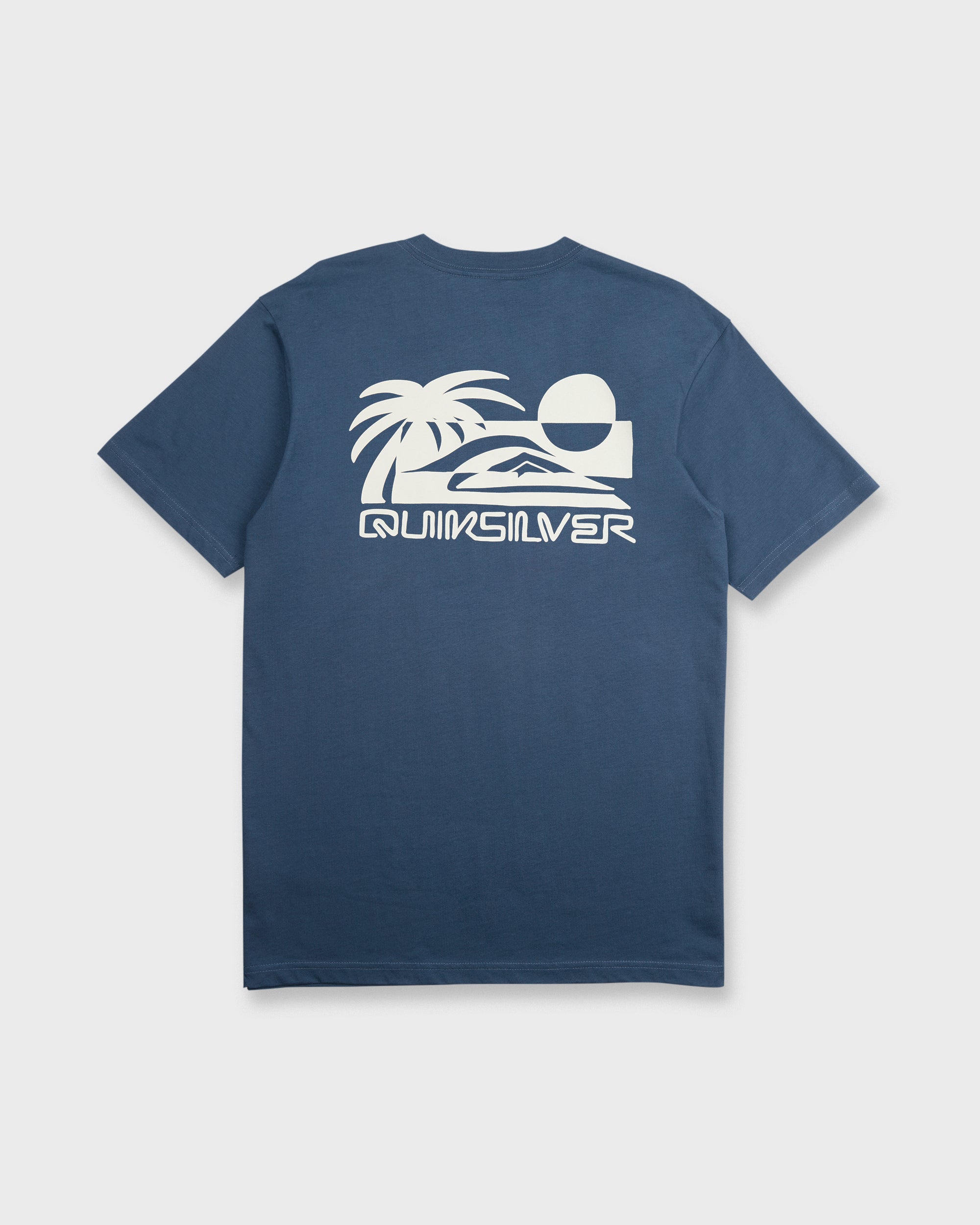 Reverse Cut Classic Short Sleeve Cotton T-Shirt - Dark Denim