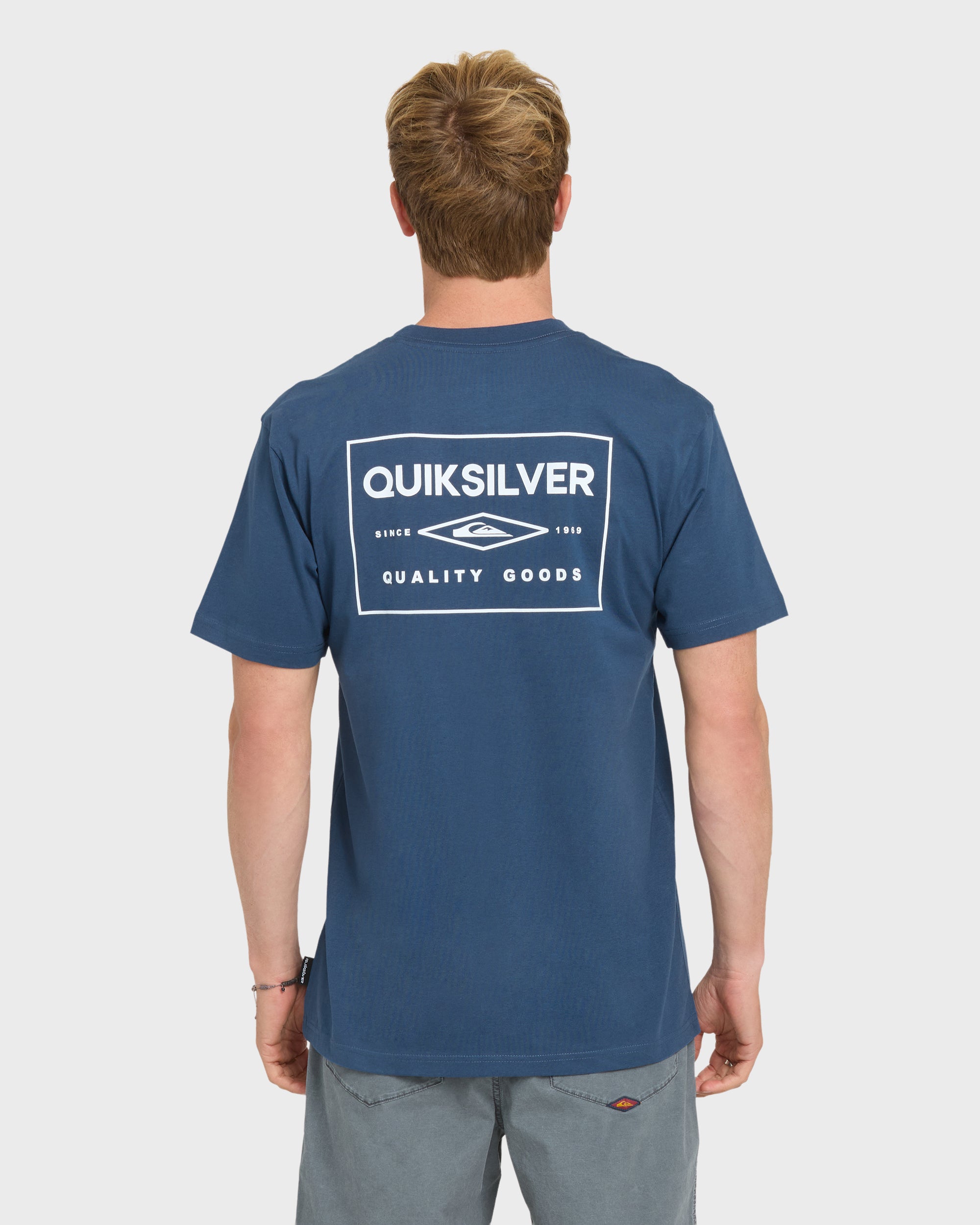 ギルティー Stamped Short Sleeve Knit T-Shirt - Dark Denim | Quiksilver