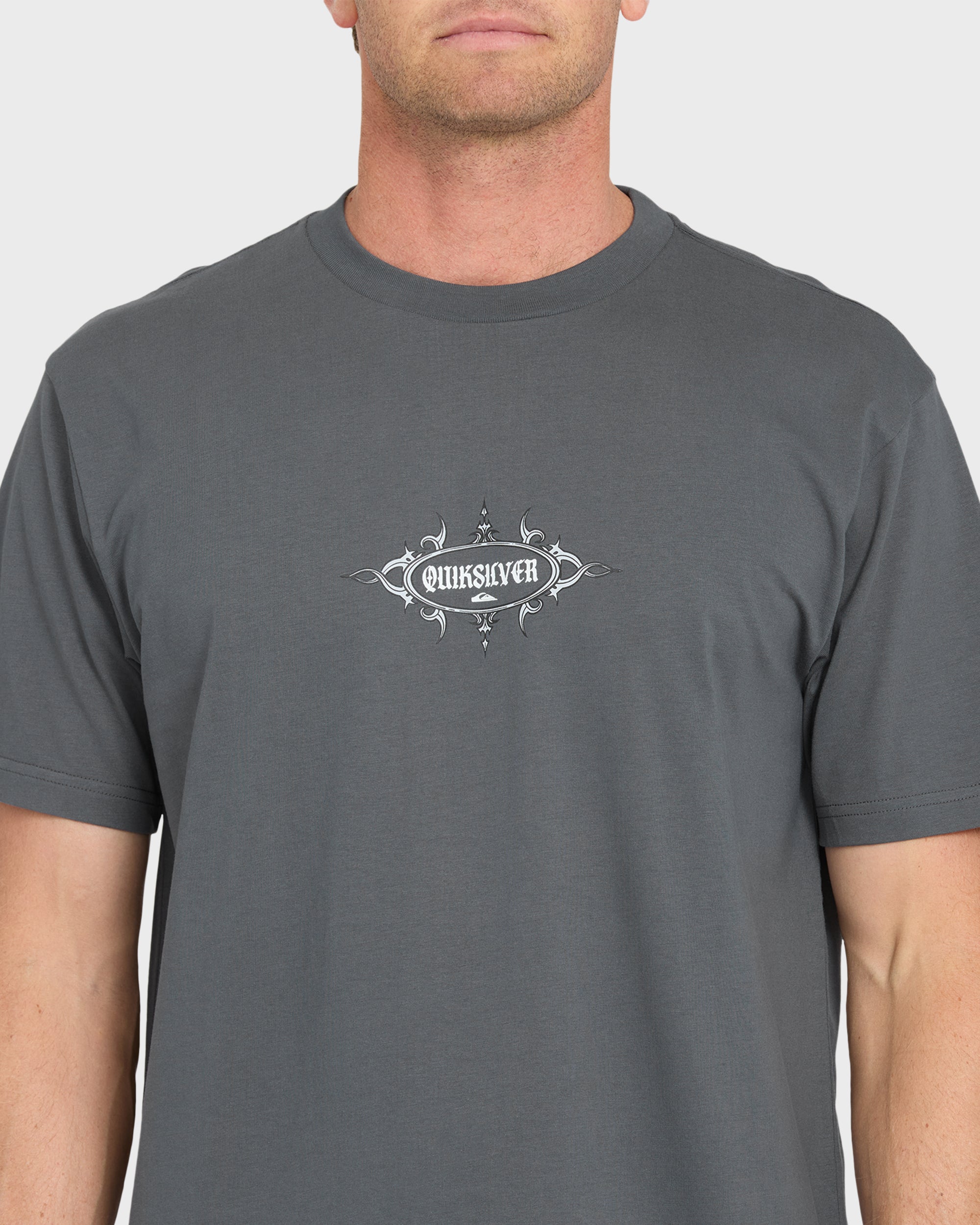 Crest Classic Short Sleeve Knit T-Shirt - Iron Gate | Quiksilver