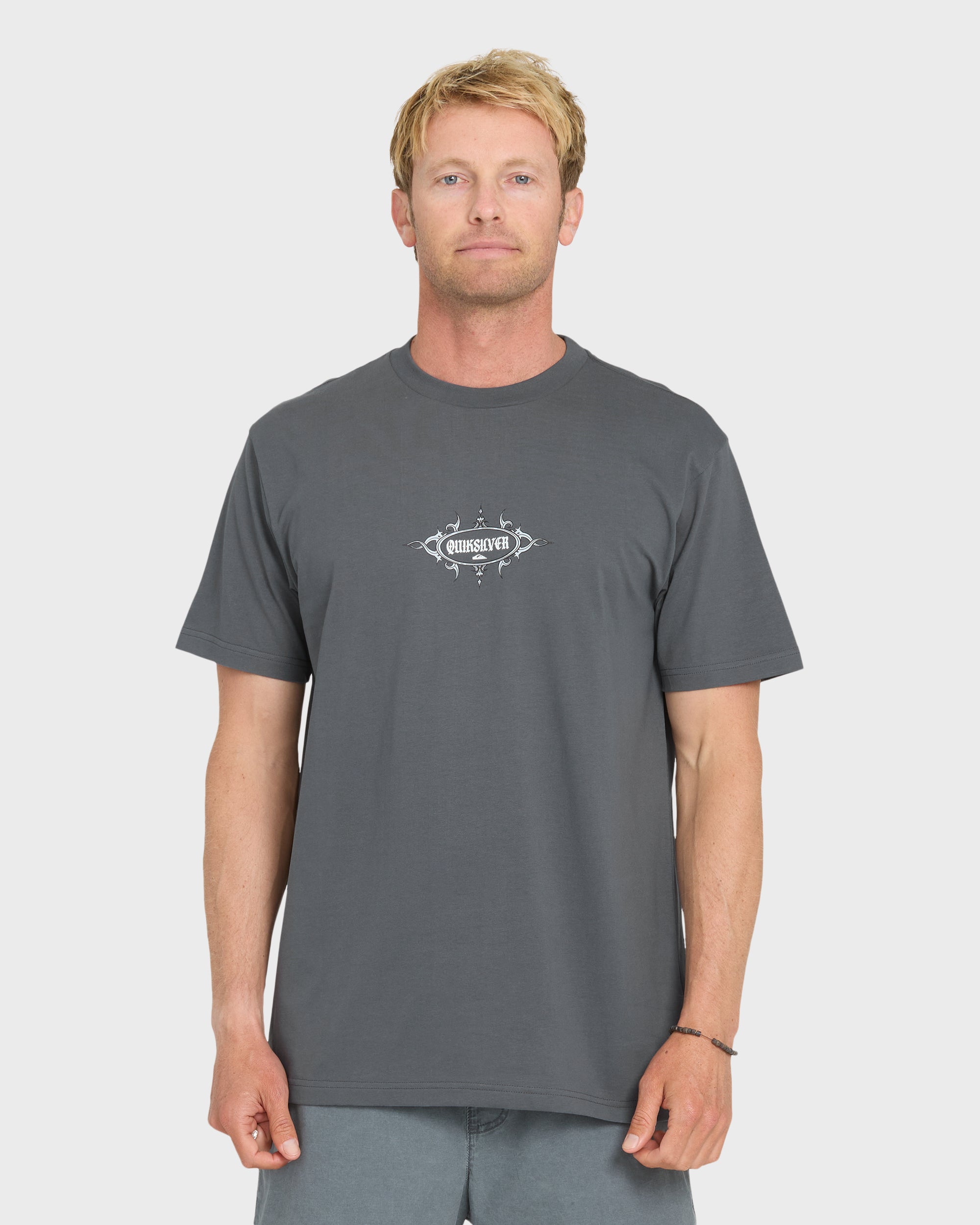 Crest Classic Short Sleeve Knit T-Shirt - Iron Gate | Quiksilver