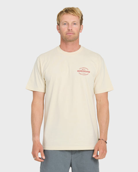 楊　ギルバート The Shed Short Sleeve Cotton T-Shirt - Bone White | Quiksilver