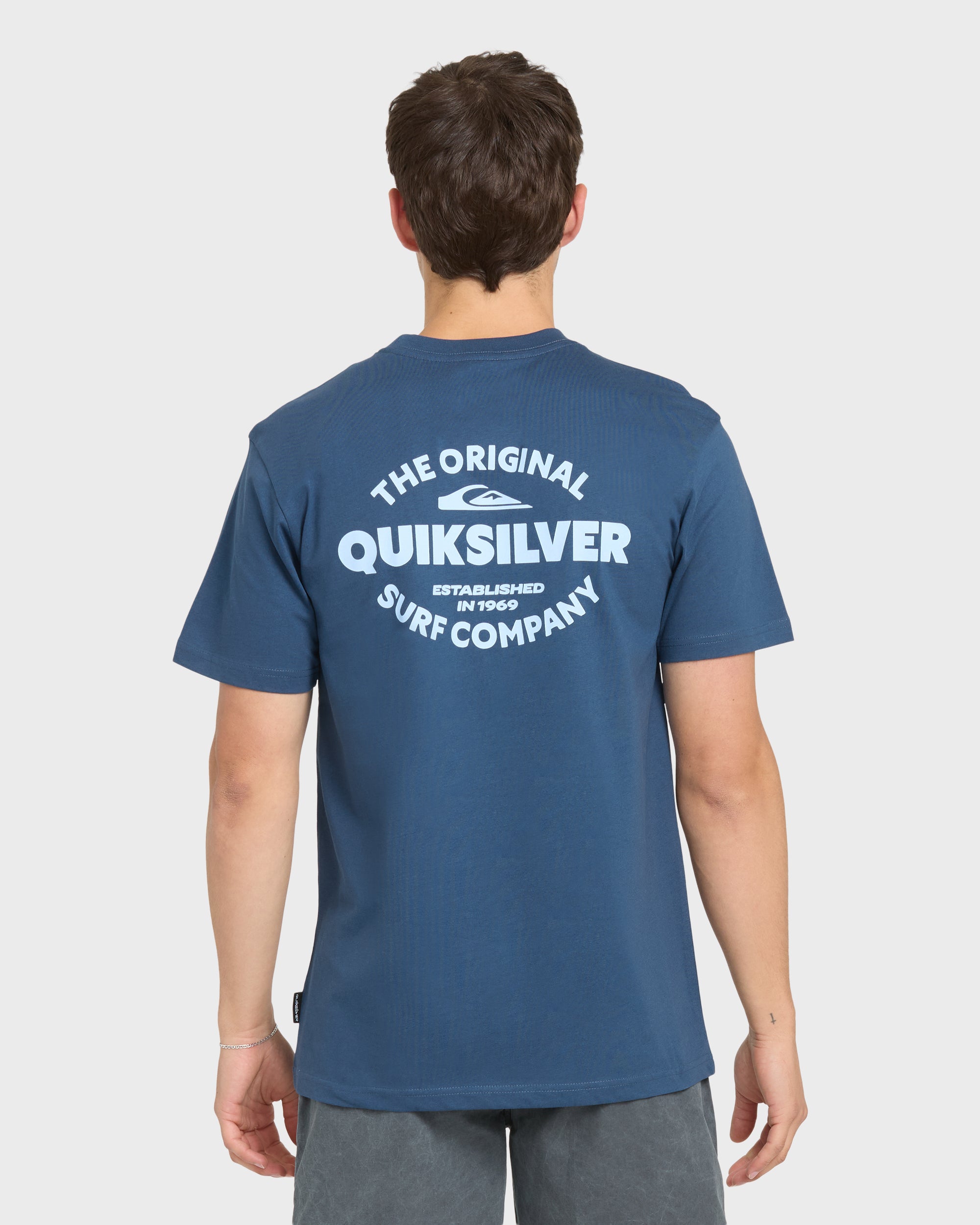 The Shed Short Sleeve Cotton T-Shirt - Dark Denim – Quiksilver