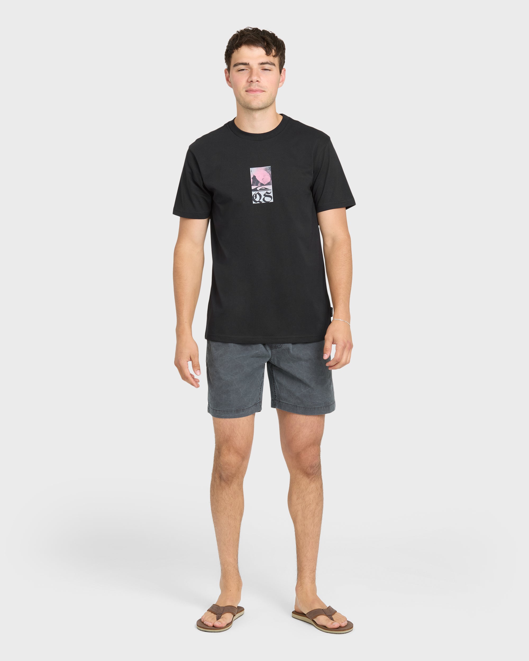 Gothic Flowers Short Sleeve Knit T-Shirt - Black | Quiksilver