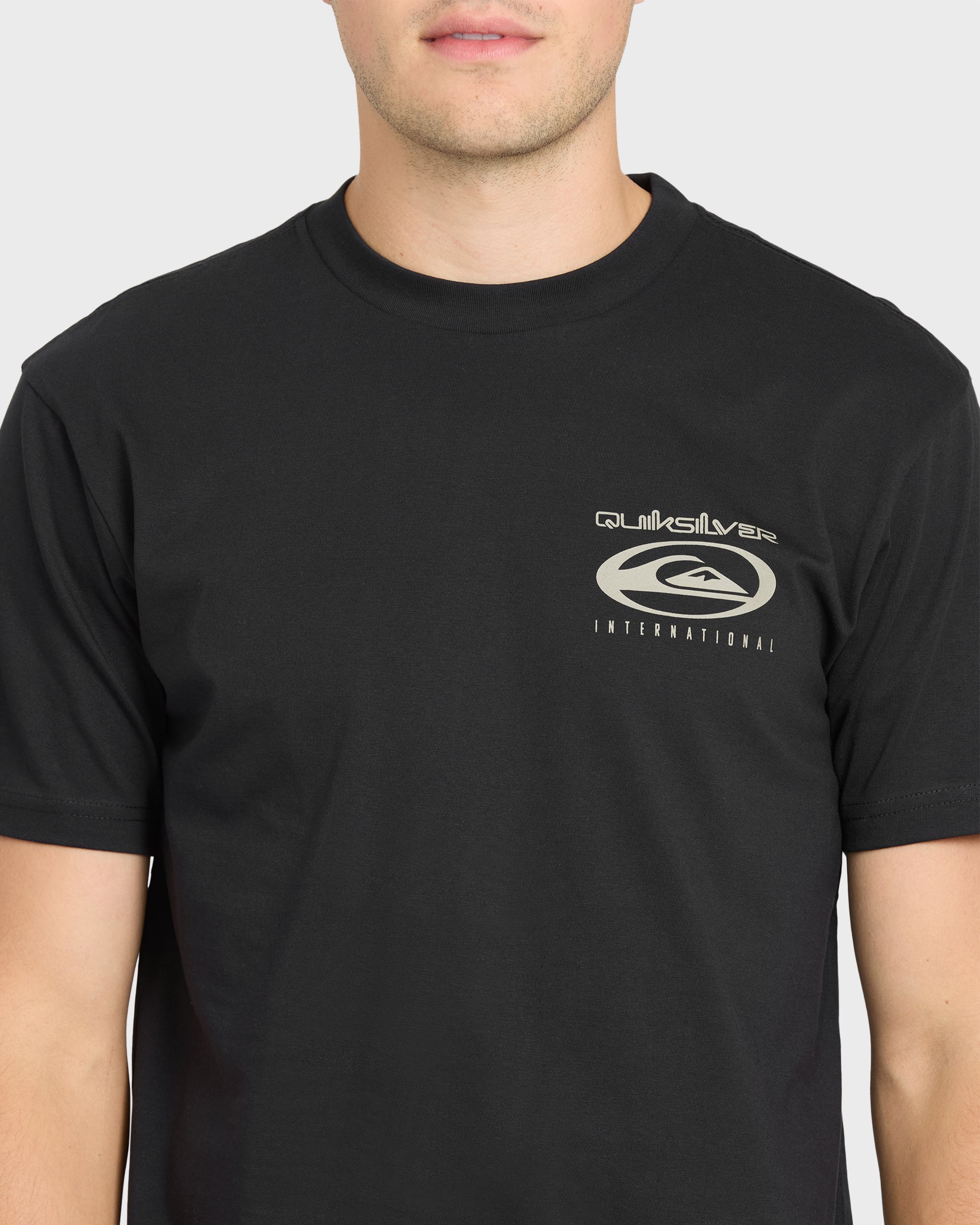 QS International Short Sleeve Knit T-Shirt - Black | Quiksilver