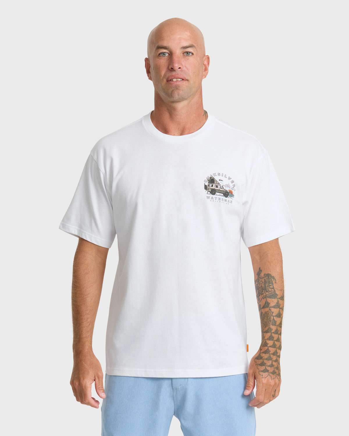 Waterman Traveler Classic Short Sleeve Cotton T-Shirt - White 
