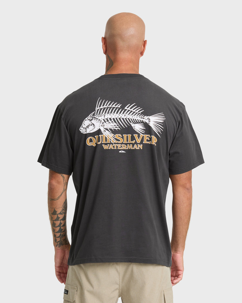 Waterman Fish Bones Short Sleeve Cotton T-Shirt - Phantom