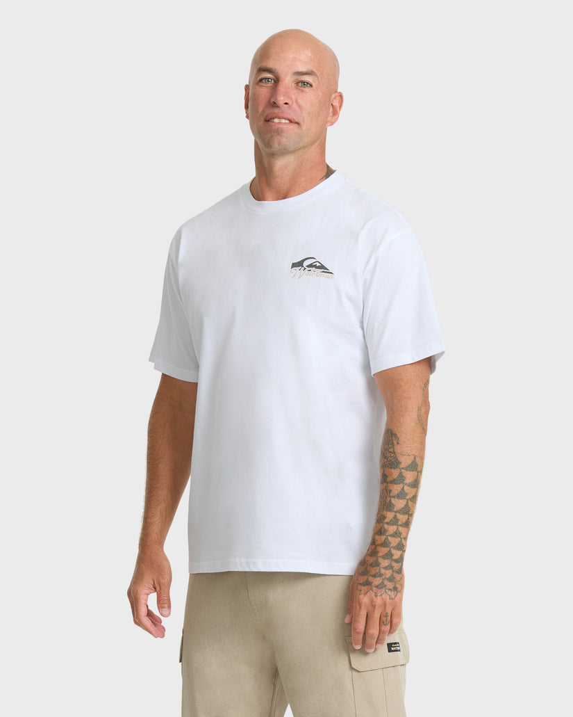 Waterman Bottle Life Classic Short Sleeve Cotton T-Shirt - White