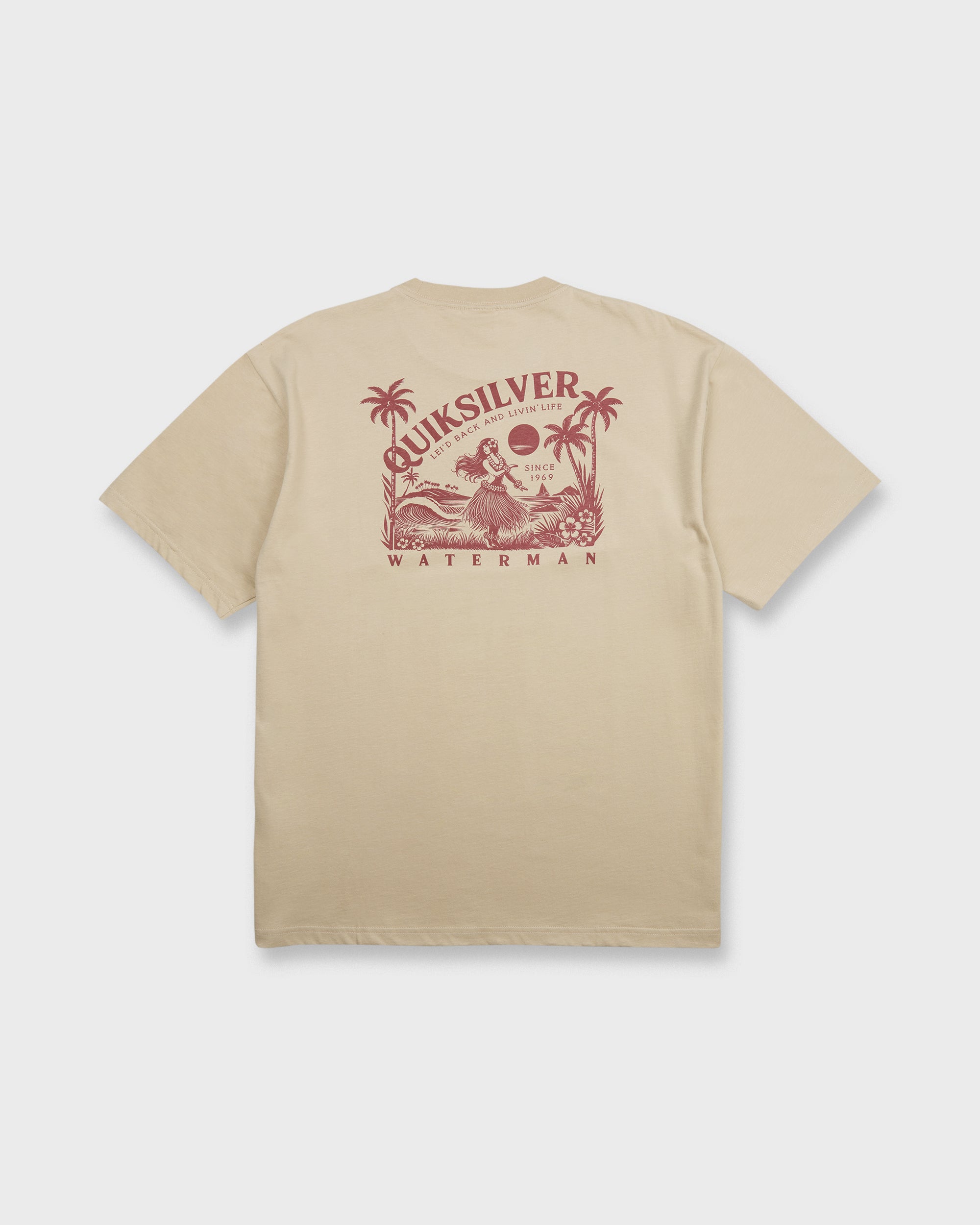 Waterman Lei'd Back Short Sleeve Cotton T-Shirt - Plaza Taupe