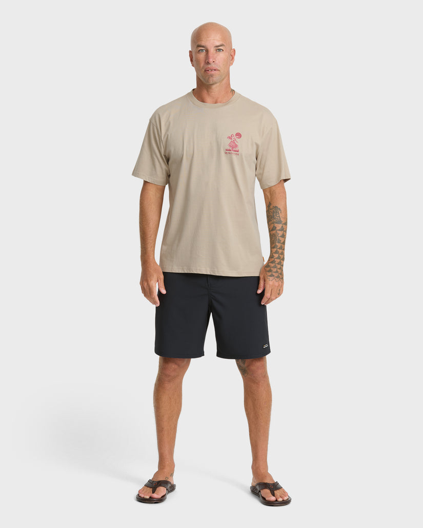 Waterman Lei'd Back Short Sleeve Cotton T-Shirt - Plaza Taupe