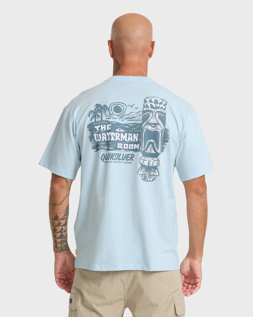 Waterman Room Classic Short Sleeve Cotton T-Shirt - Skyway