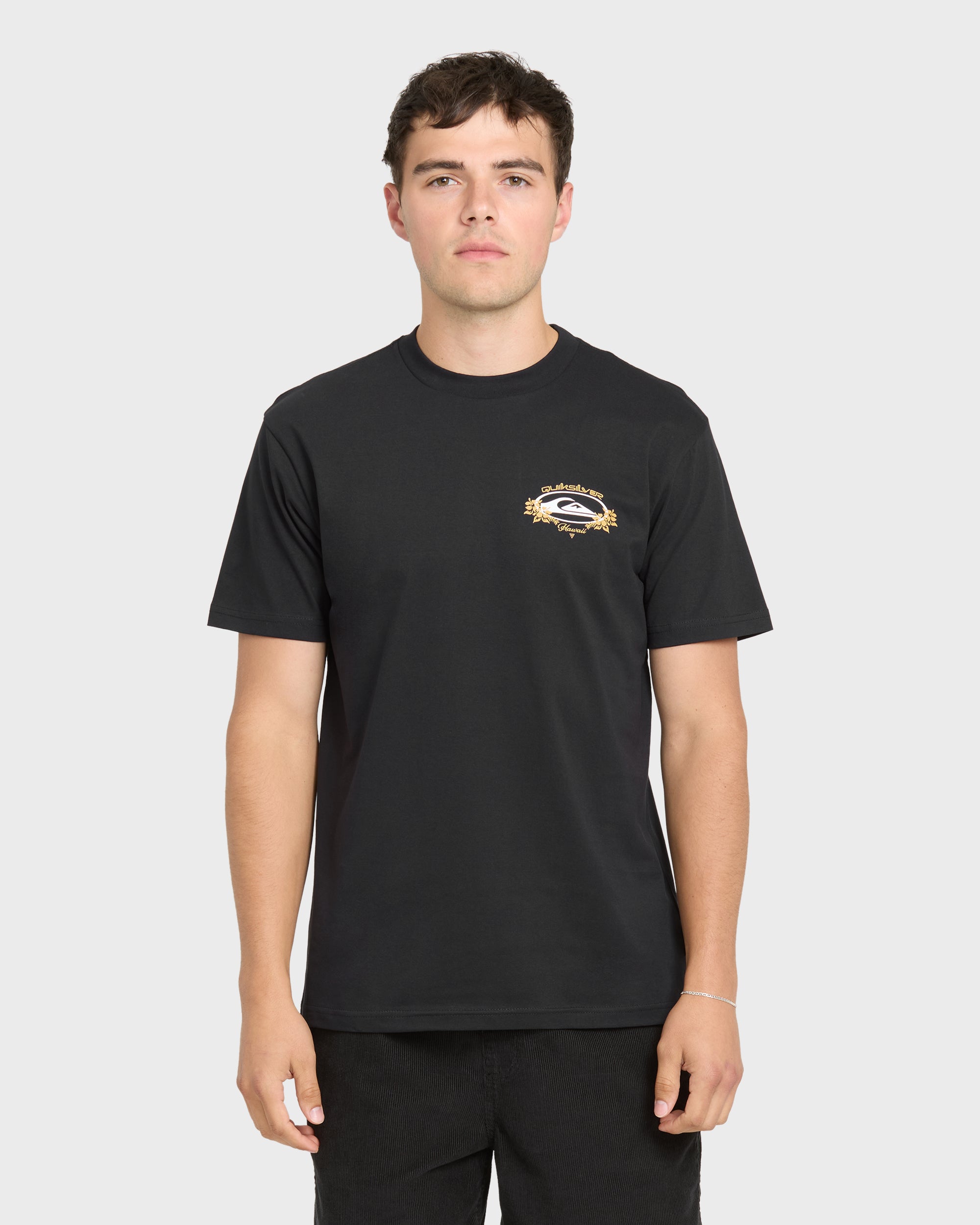 Hawaii Floral Classic Short Sleeve Knit T-Shirt - Black | Quiksilver