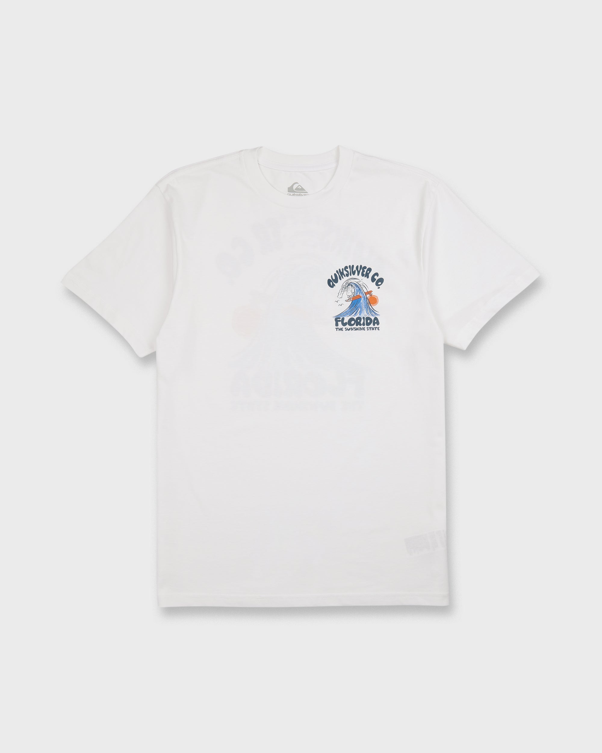 Florida Johnny Short Sleeve Cotton T-Shirt - White | Quiksilver