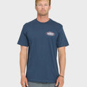 Firecracker Short Sleeve Cotton T-Shirt - Dark Denim