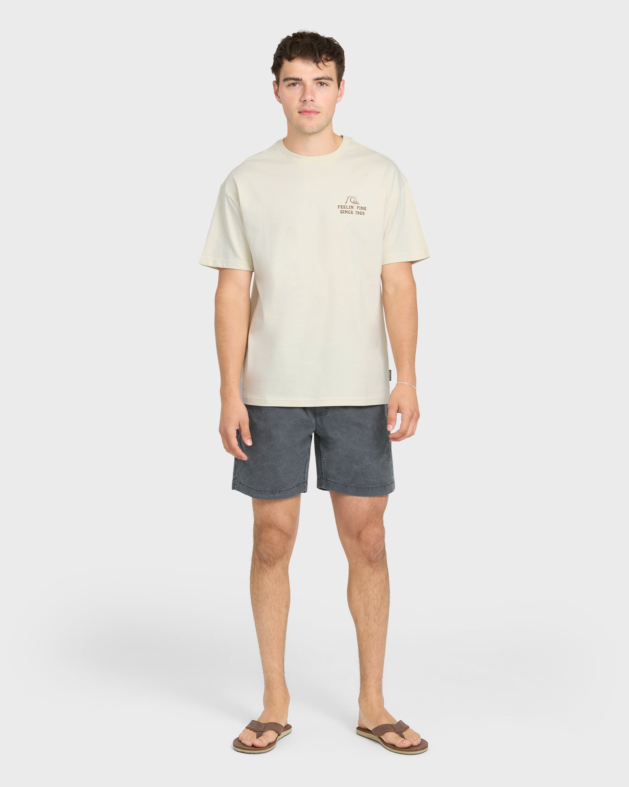 Originals Hawaiian Paradise Short Sleeve Knit T-Shirt - Silver