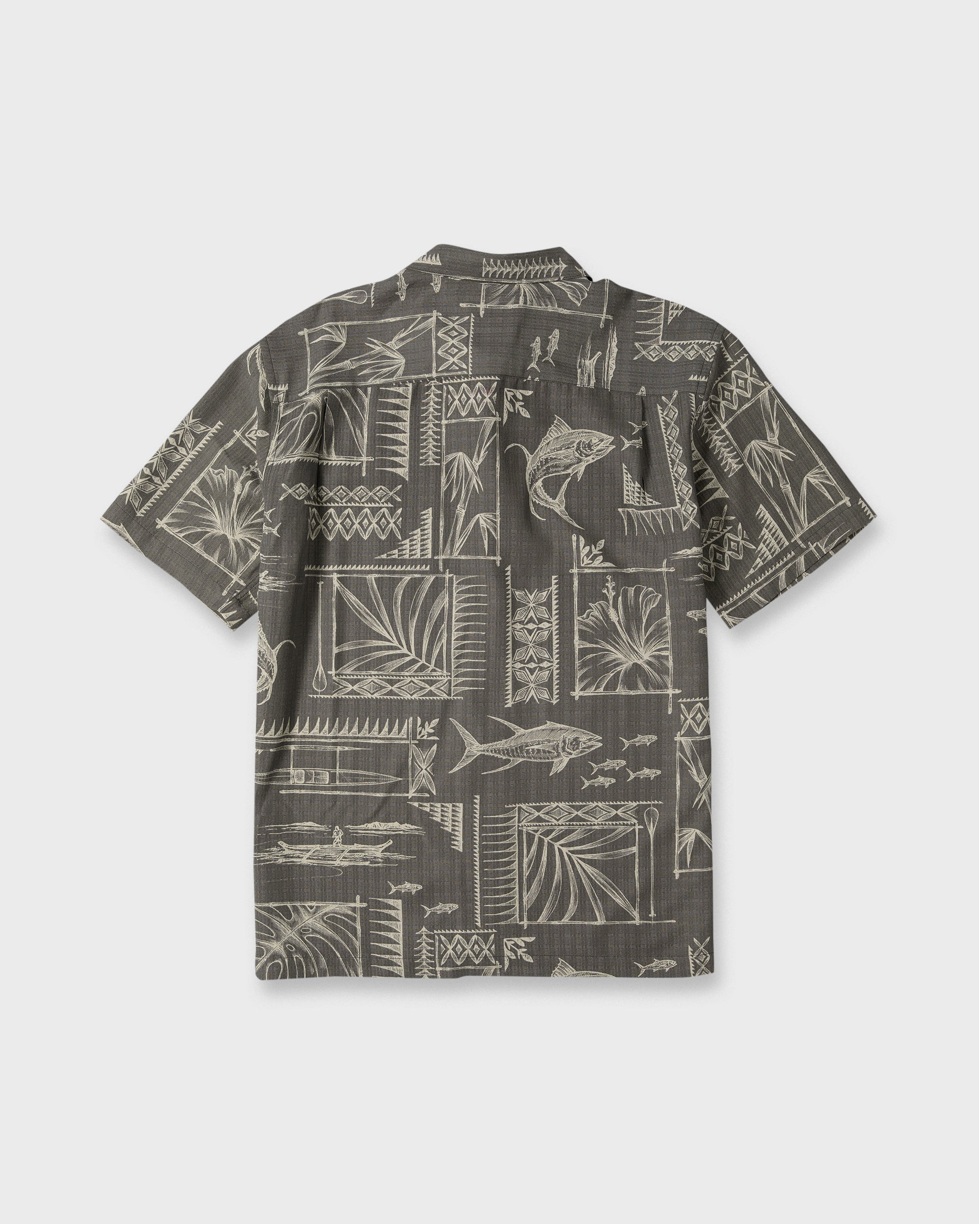 Waterman Paradise Bay Short Sleeve Woven Shirt - Phantom | Quiksilver