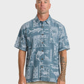 Waterman Paradise Bay Short Sleeve Woven Shirt - Real Teal