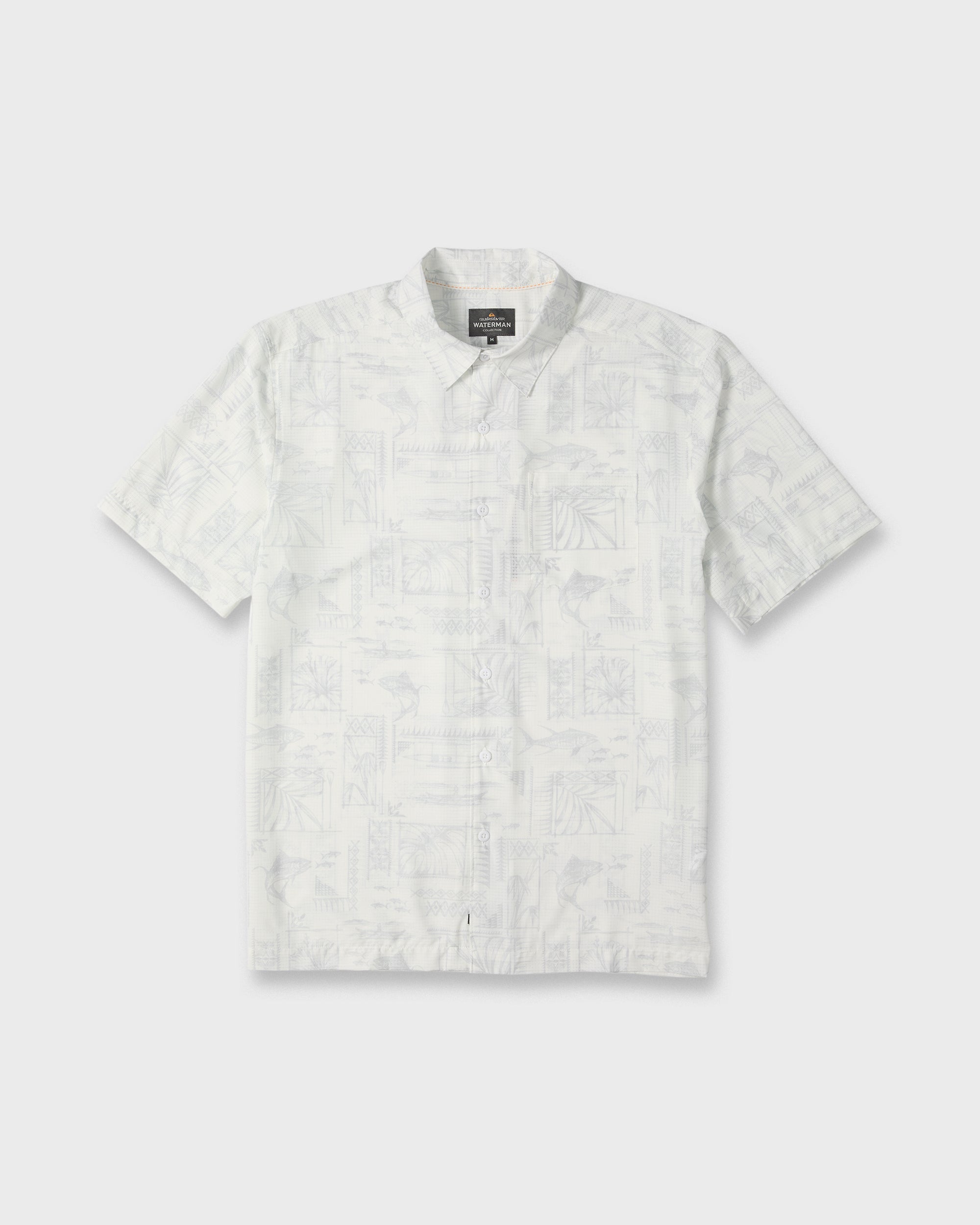 Waterman Paradise Bay Short Sleeve Woven Shirt - White | Quiksilver