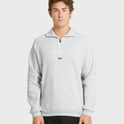 Keller Half Zip Mock Neck Sweatshirt - Light Gray Heather