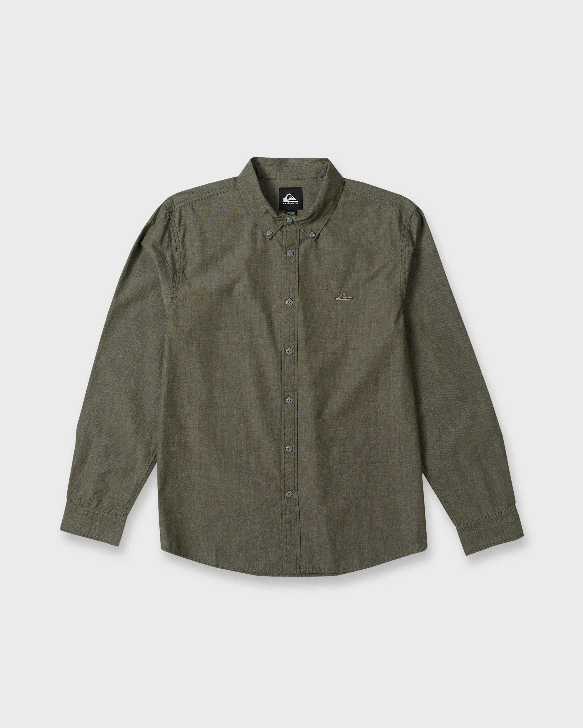 Rough & Swell モックネックシャツ カーキグレー M Shore Break Long Sleeve Woven Shirt - Grape Leaf | Quiksilver