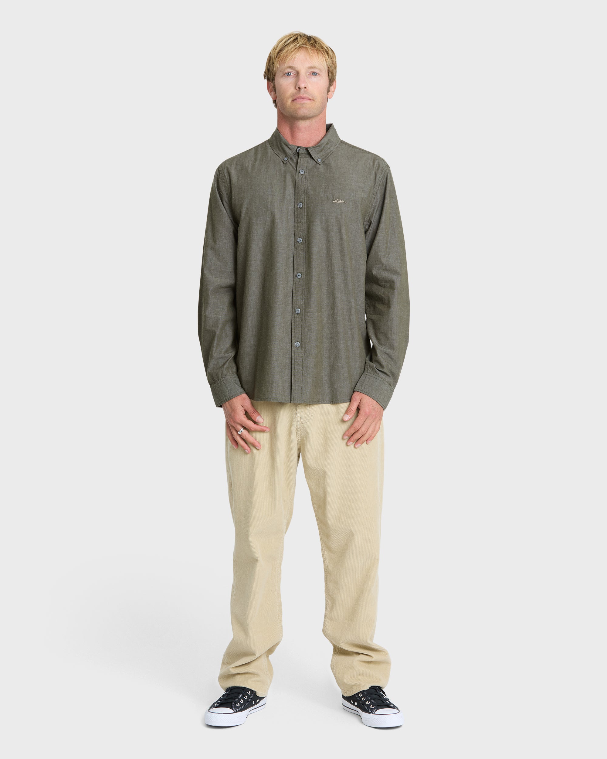 Shore Break Long Sleeve Woven Shirt - Grape Leaf | Quiksilver