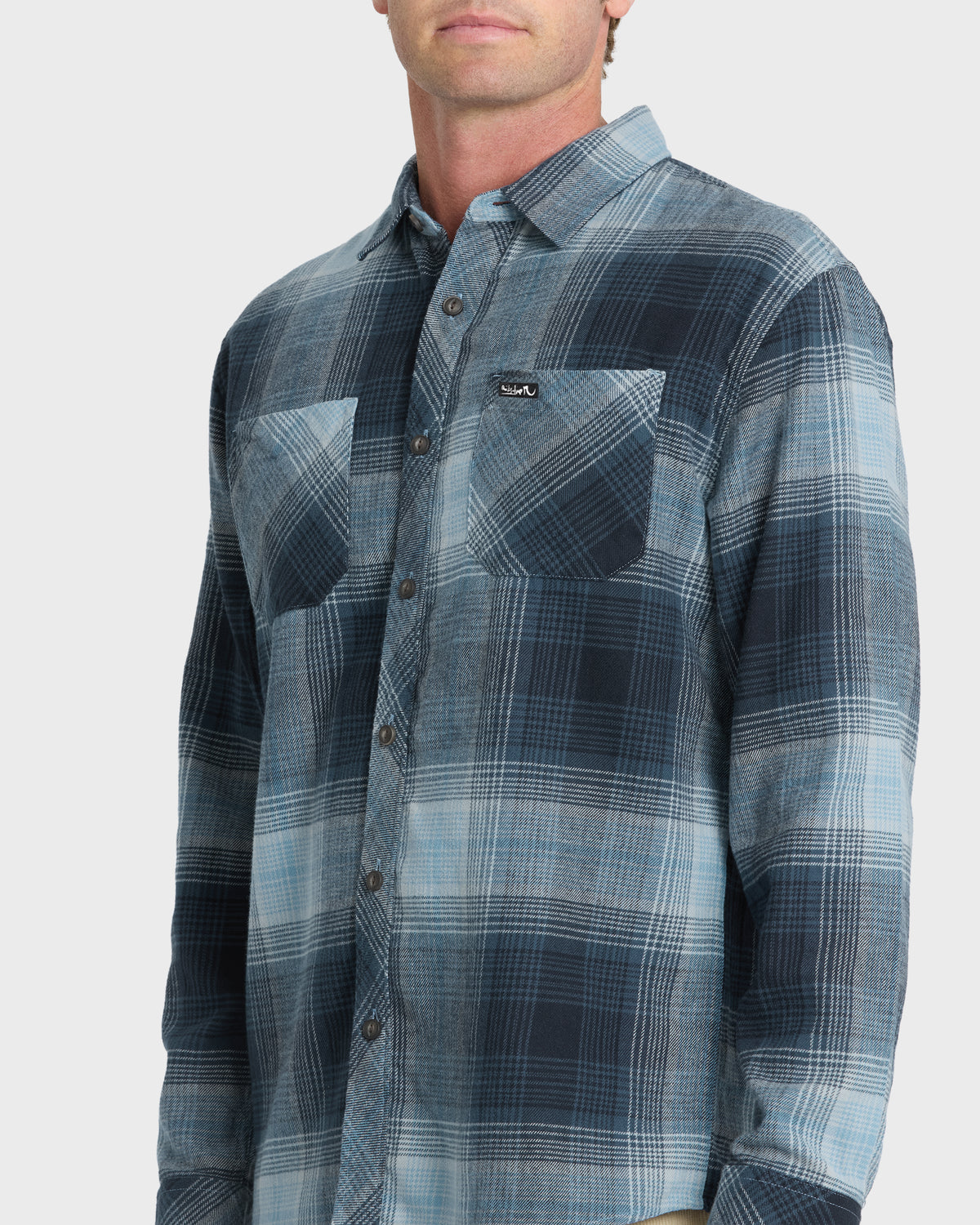 Avalon Long Sleeve Flannel Shirt - Dark Denim