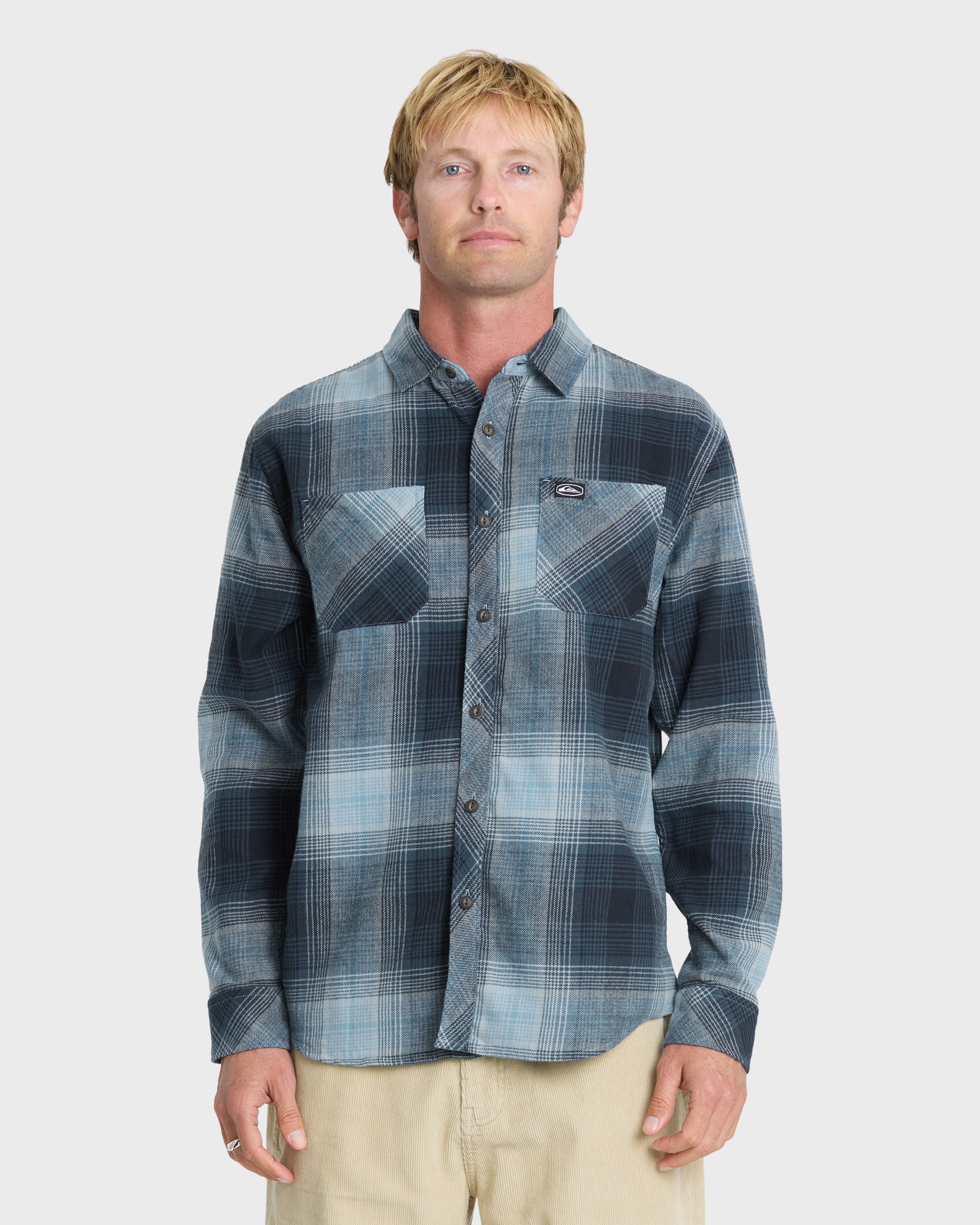 Avalon Long Sleeve Flannel Shirt - Dark Denim | Quiksilver