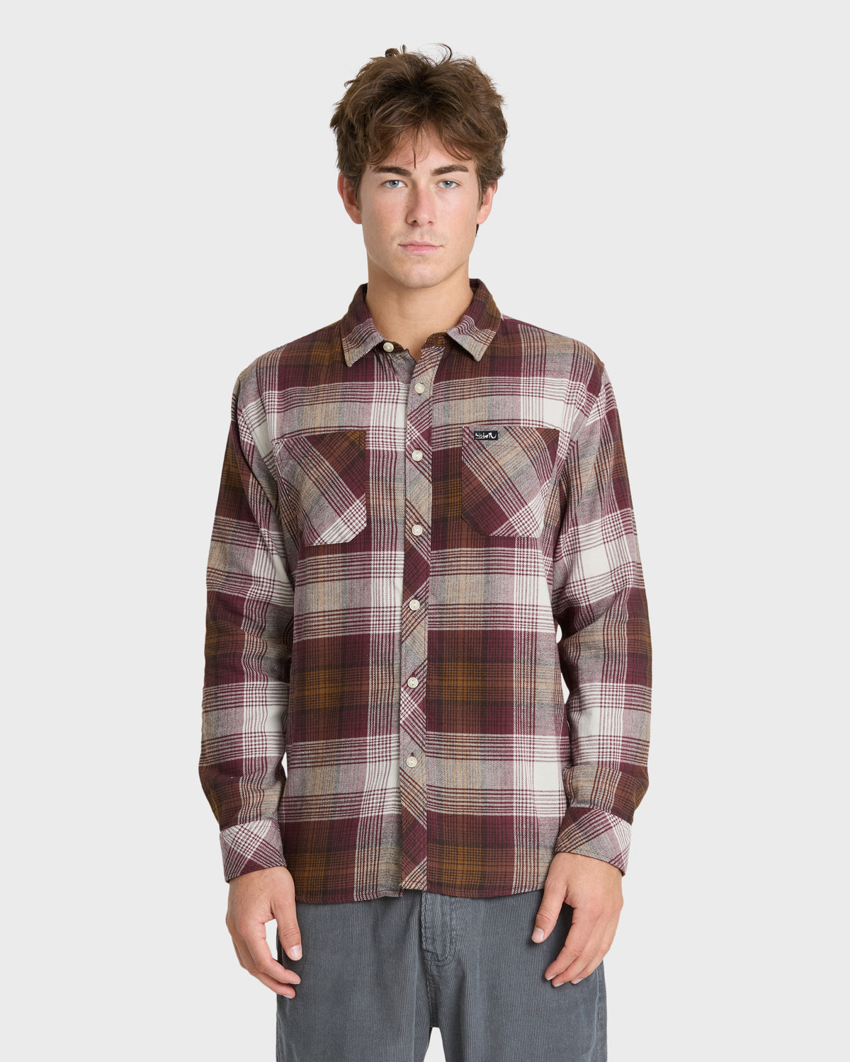 Avalon Long Sleeve Flannel Shirt - Oxblood Red