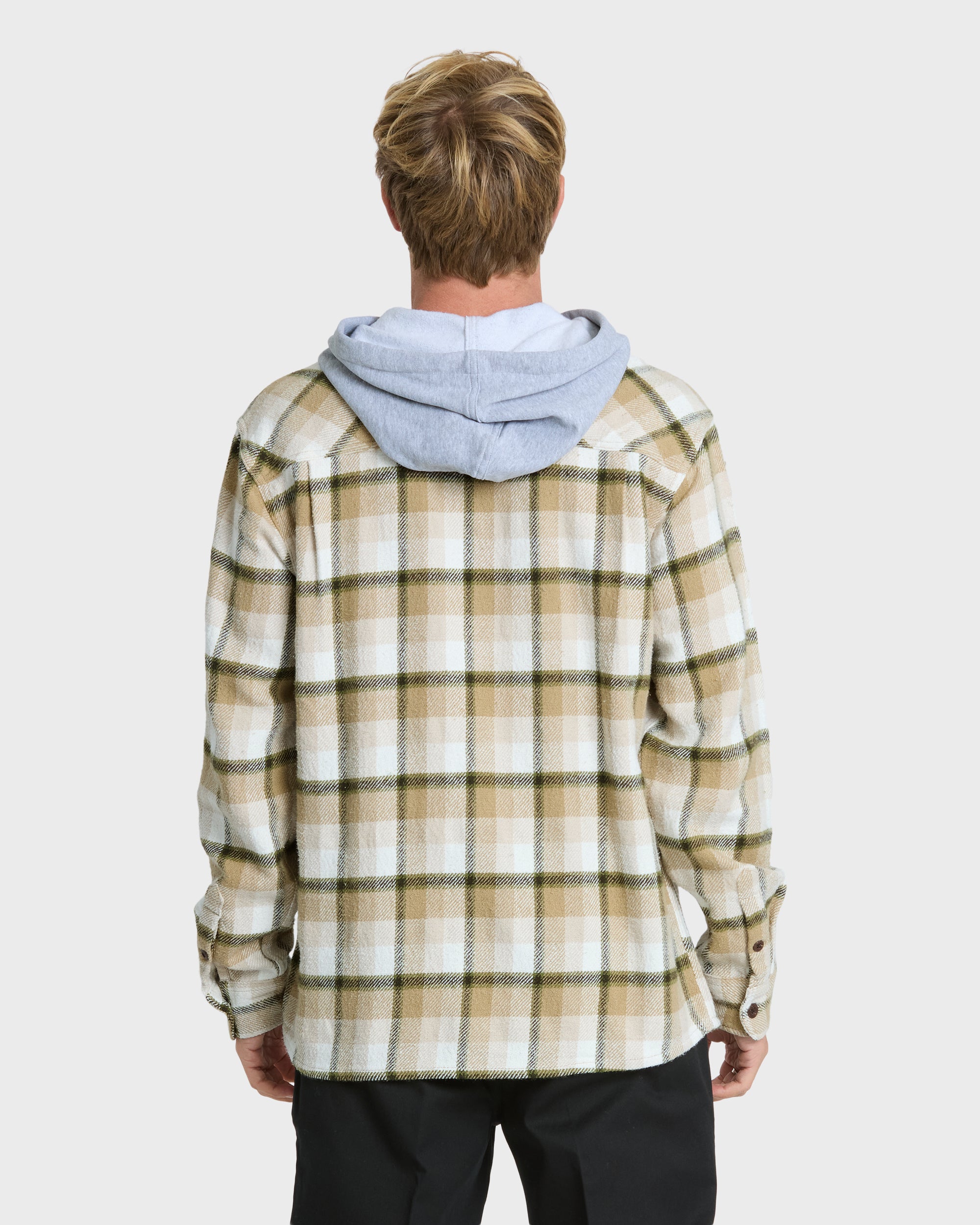 Saltwater Hooded Long Sleeve Flannel Shirt - Twill | Quiksilver