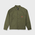 Herringbone Long Sleeve Woven Overshirt - Grape Leaf