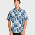 Earth Geo Classic Stretch Short Sleeve Woven Shirt - Quiet Harbor