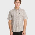 Nature Tile Classic Short Sleeve Woven Shirt - Bone White