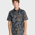 Palm Breeze Classic Short Sleeve Cotton Shirt - Grape Leaf