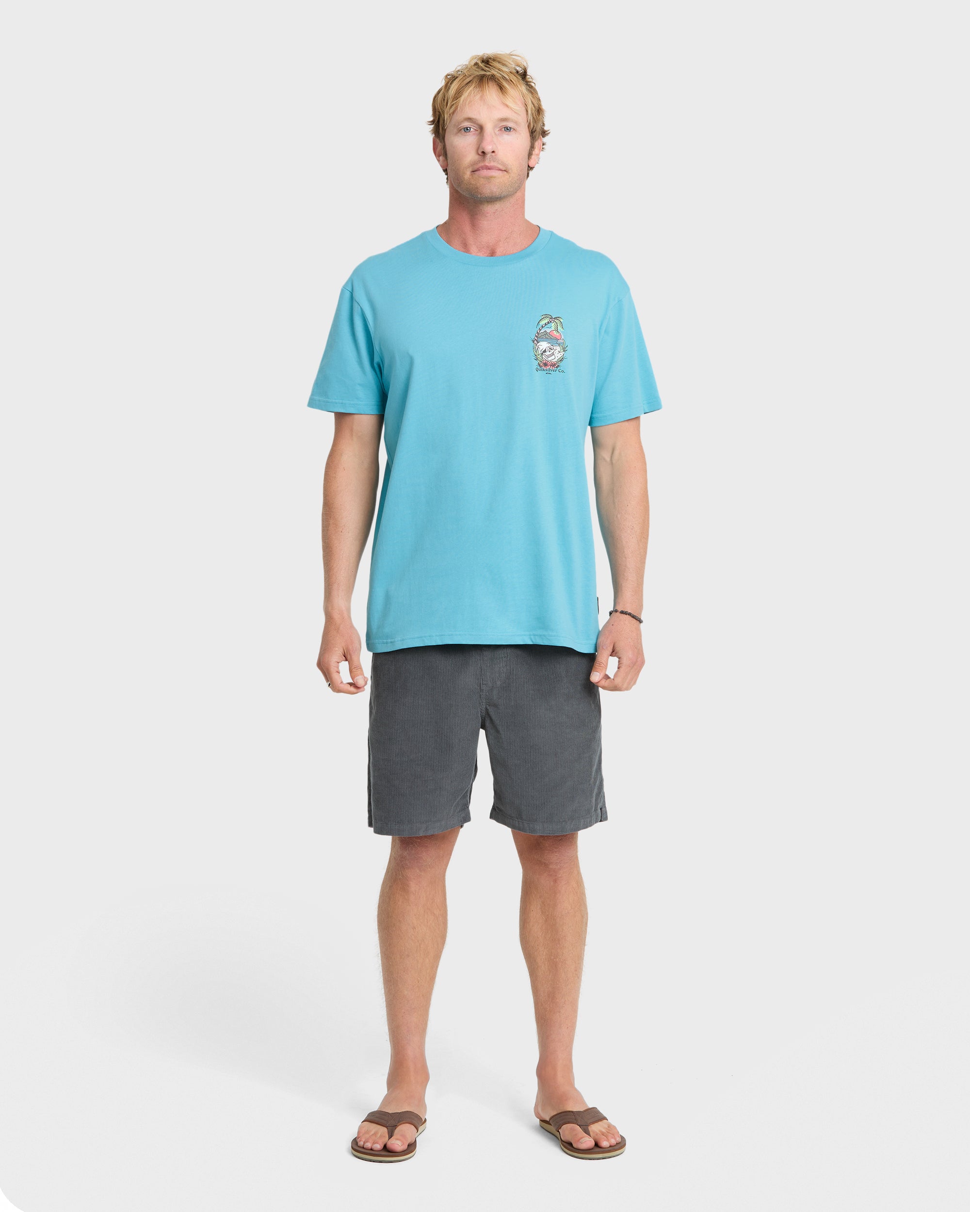Staycation Short Sleeve Cotton T-Shirt - Crystal Seas | Quiksilver