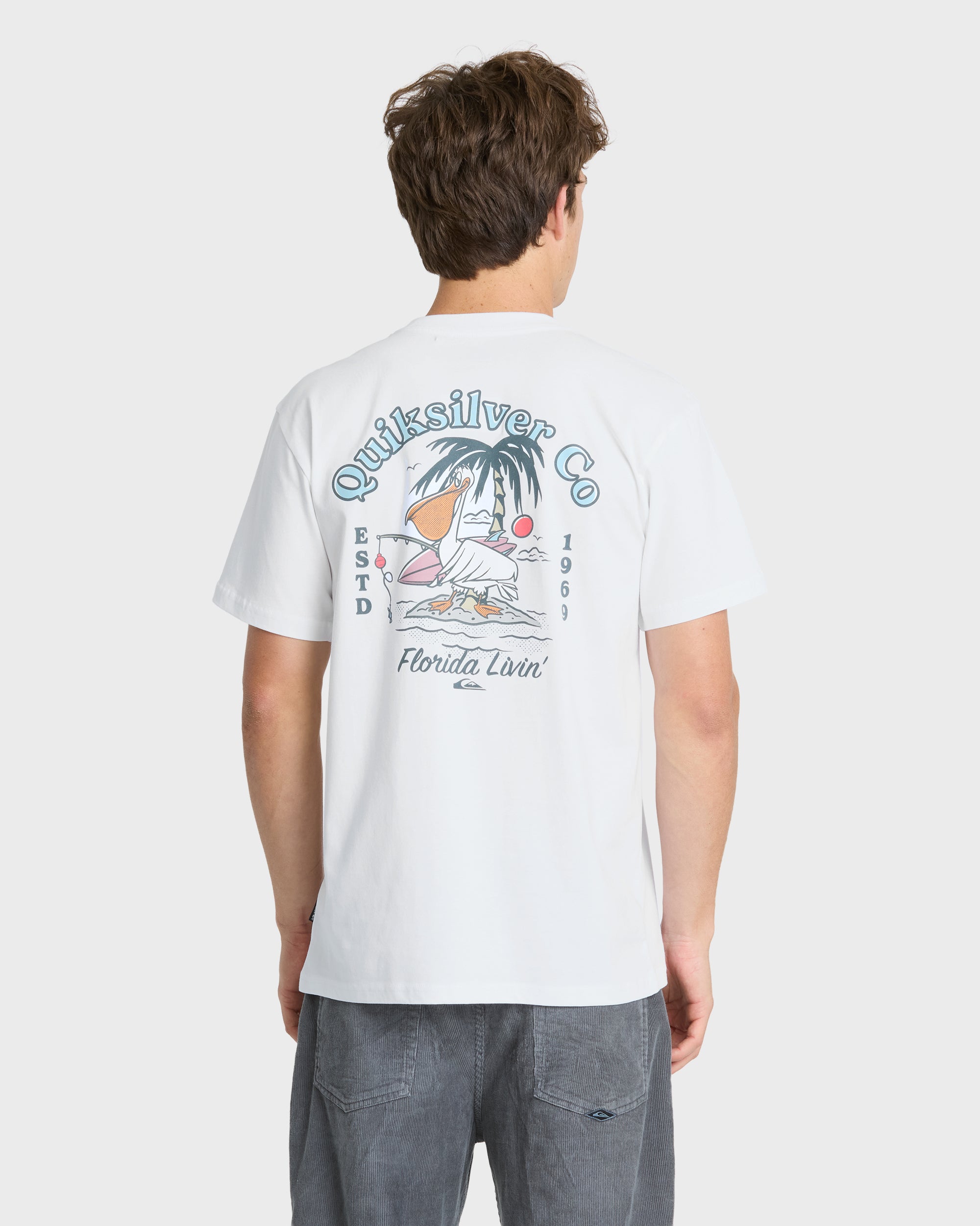 Florida Pelican Island Short Sleeve Knit T-Shirt - White | Quiksilver