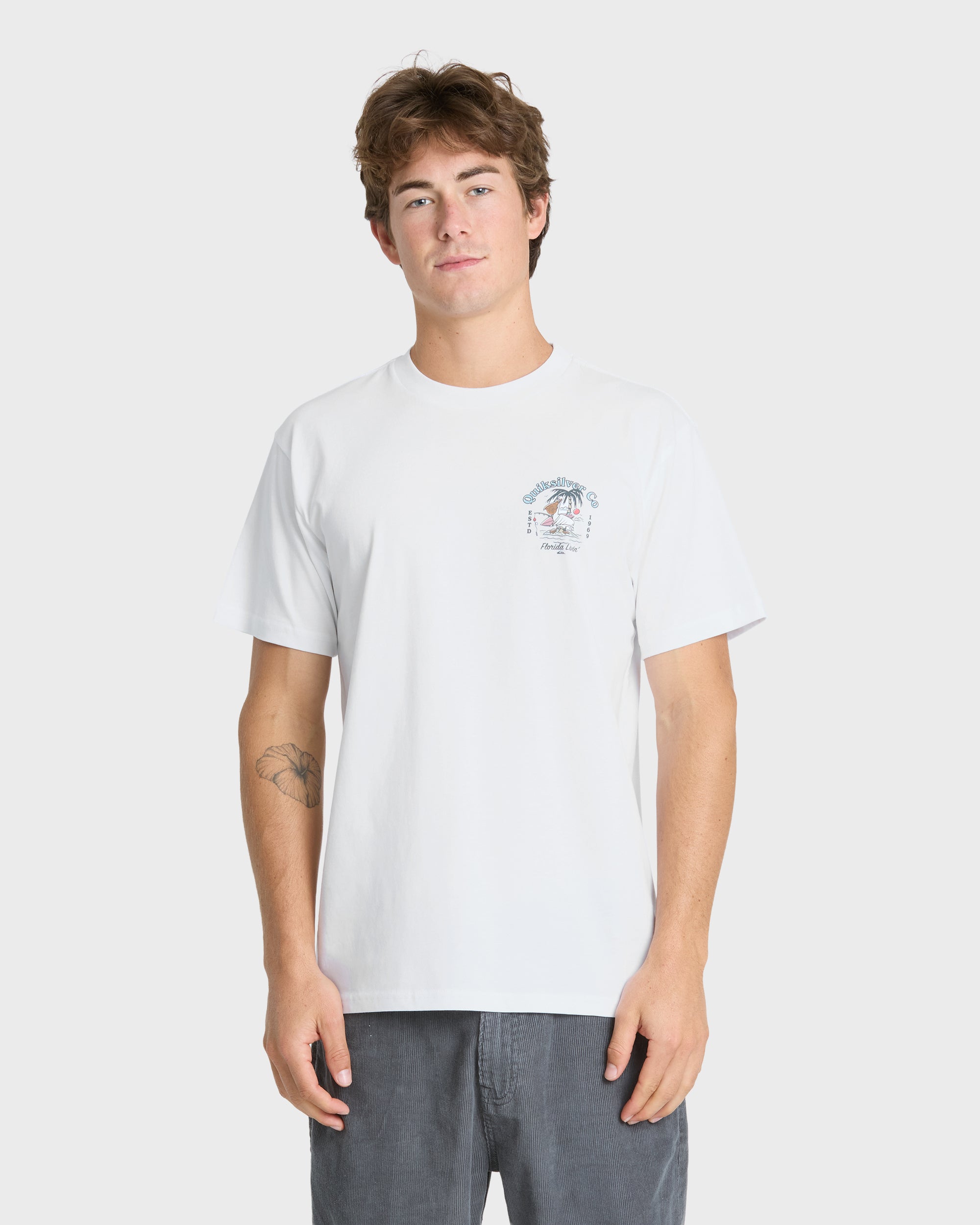 Florida Pelican Island Short Sleeve Knit T-Shirt - White | Quiksilver
