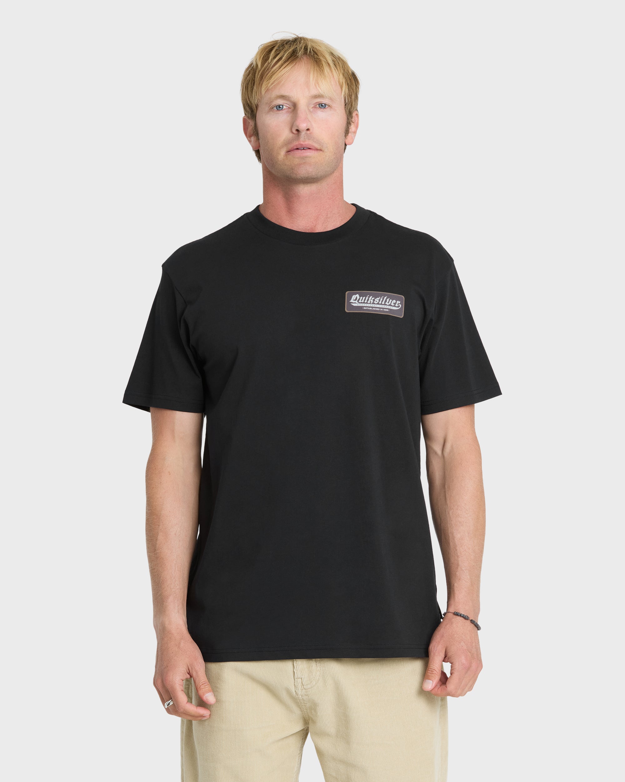 Oldie Classic Short Sleeve Knit T-Shirt - Black | Quiksilver