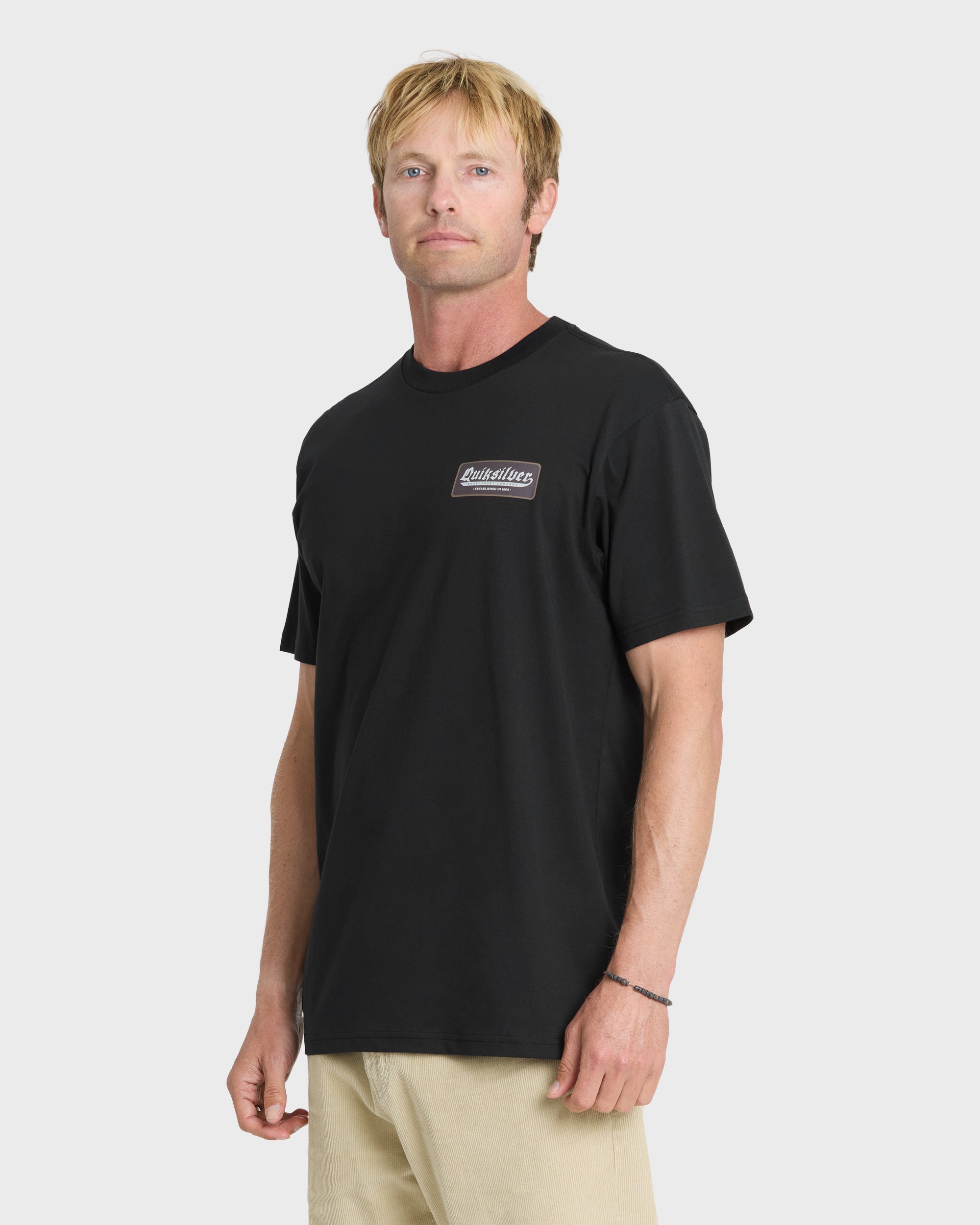 Oldie Classic Short Sleeve Knit T-Shirt - Black | Quiksilver