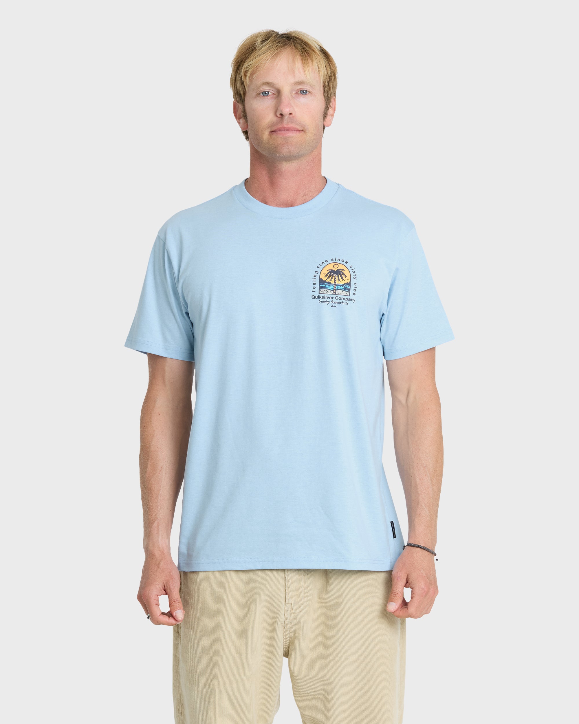 Easy Feeling Short Sleeve Knit T-Shirt - Skyway Heather | Quiksilver