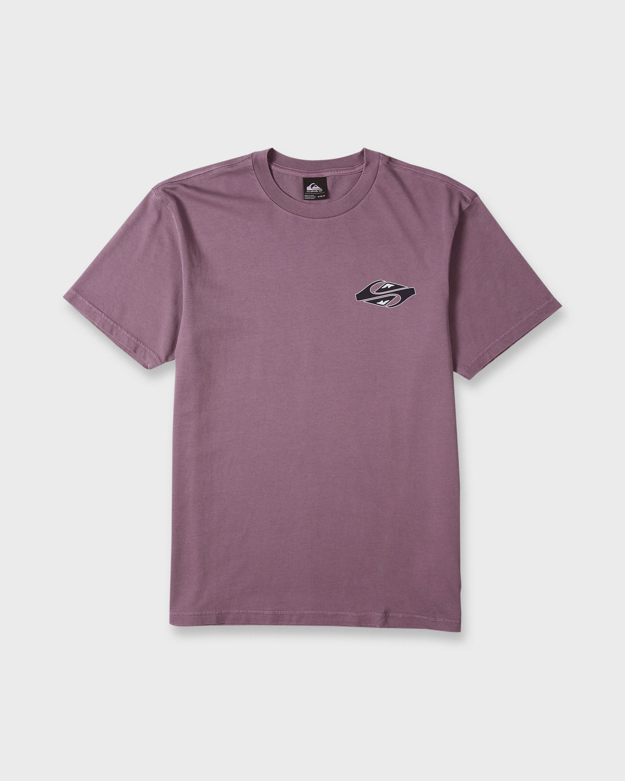 Dark Horse Pigment Dye Short Sleeve Cotton T-Shirt - Grape Jam