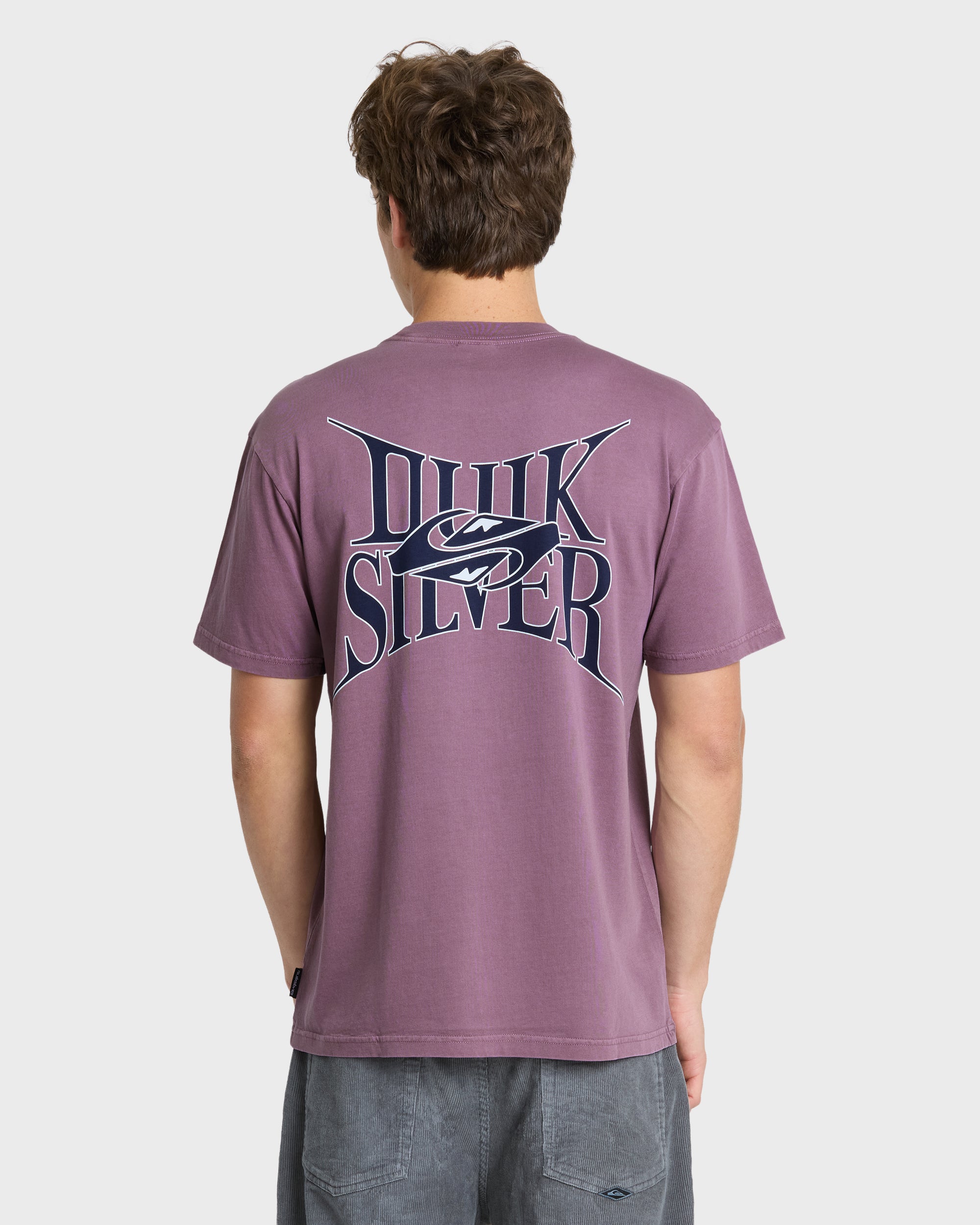 Dark Horse Pigment Dye Short Sleeve Cotton T-Shirt - Grape Jam