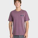 Dark Horse Pigment Dye Short Sleeve Cotton T-Shirt - Grape Jam