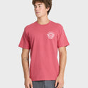 Sun Down Classic Short Sleeve Knit T-Shirt - Slate Rose