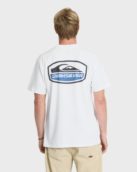 Shapers Crest Short Sleeve Cotton T-Shirt - White | Quiksilver