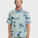 Waterman Island Time Short Sleeve Woven Shirt - Baby Blue