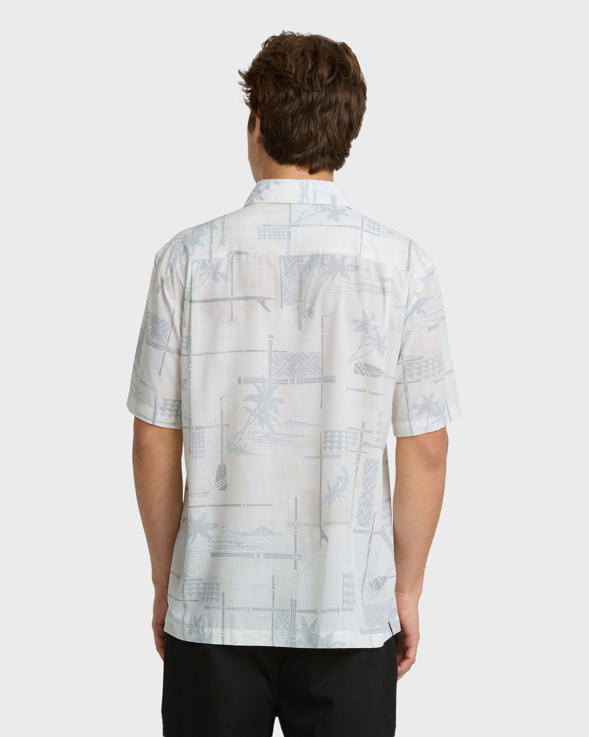 Waterman Island Time Short Sleeve Woven Shirt - White | Quiksilver