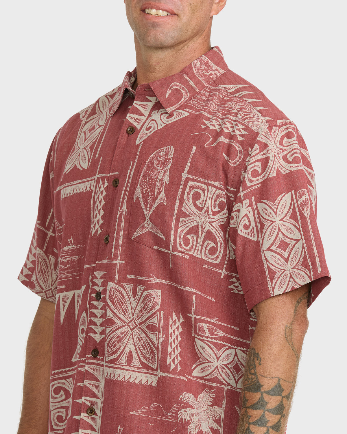 Waterman-Ohana-Bay-Short-Sleeve-Woven-Shirt-Marsala-5
