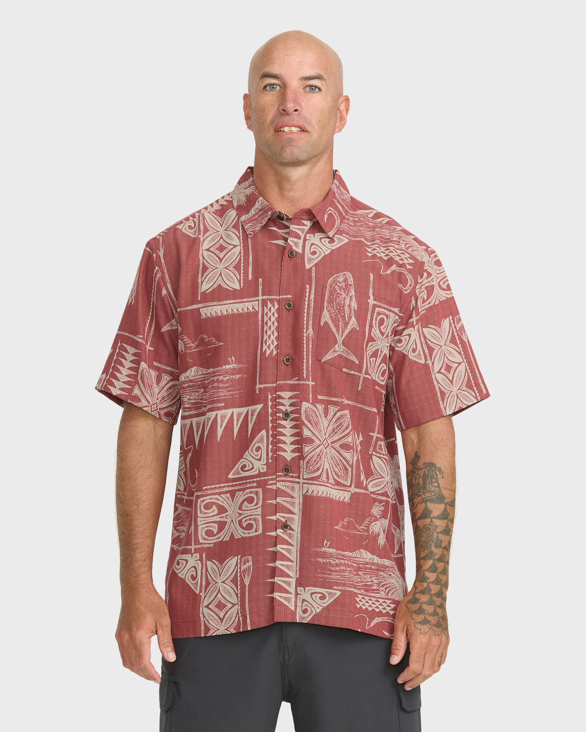 Waterman-Ohana-Bay-Short-Sleeve-Woven-Shirt-Marsala-1