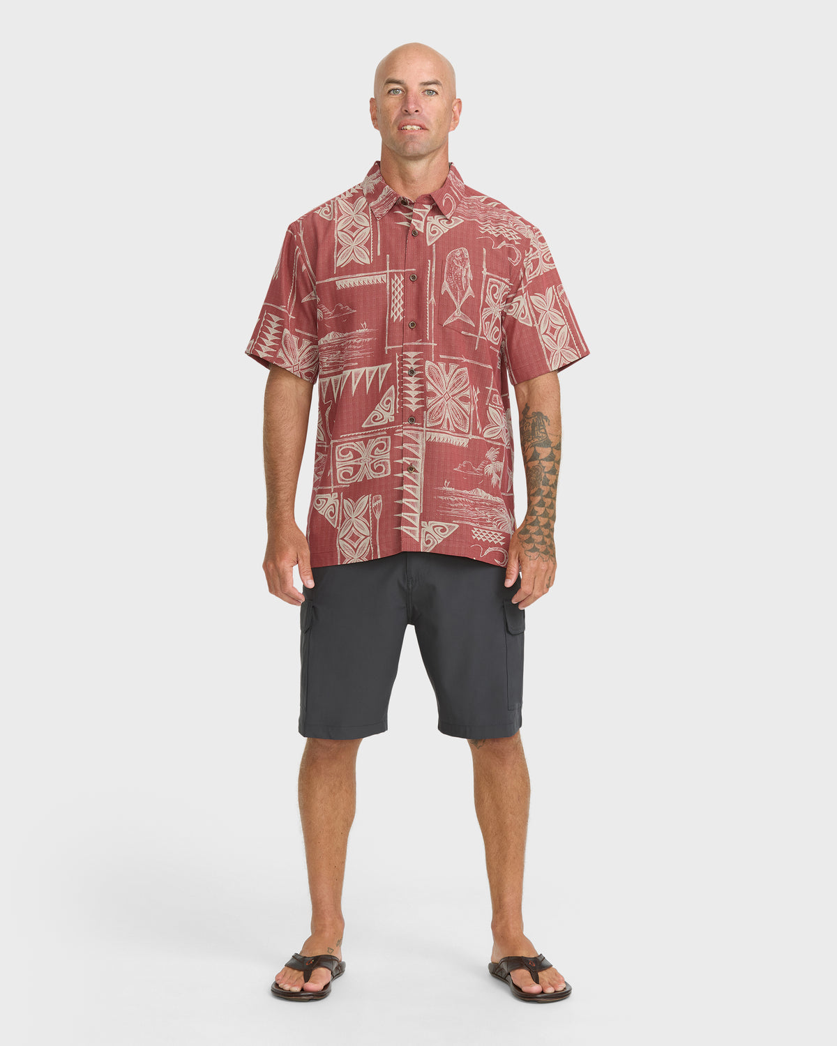 Waterman-Ohana-Bay-Short-Sleeve-Woven-Shirt-Marsala-3
