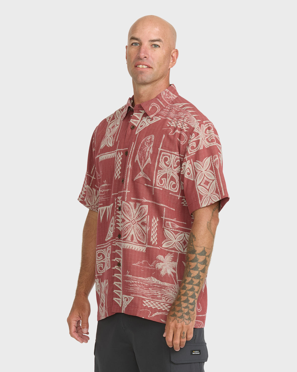 Waterman-Ohana-Bay-Short-Sleeve-Woven-Shirt-Marsala-4