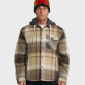 Mantra Hooded Long Sleeve Flannel Shirt - Kelp